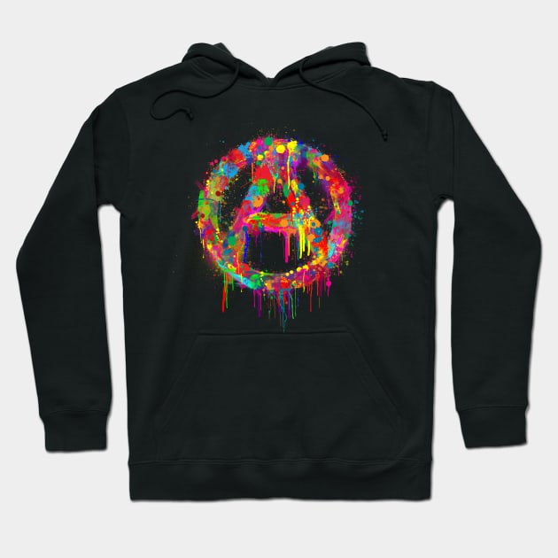 Anarchy Splat Hoodie by BlackCollarPolitics